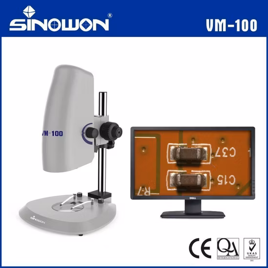 Vm-100 Video Microscope with Adjustable LED Bottom and Surface Illumination