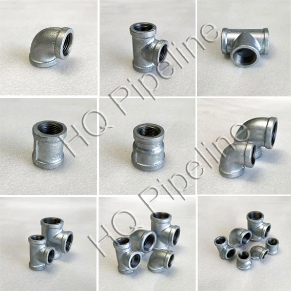 Banded/Beaded Galvainazed /Black Malleable Iron Pipe Fittings